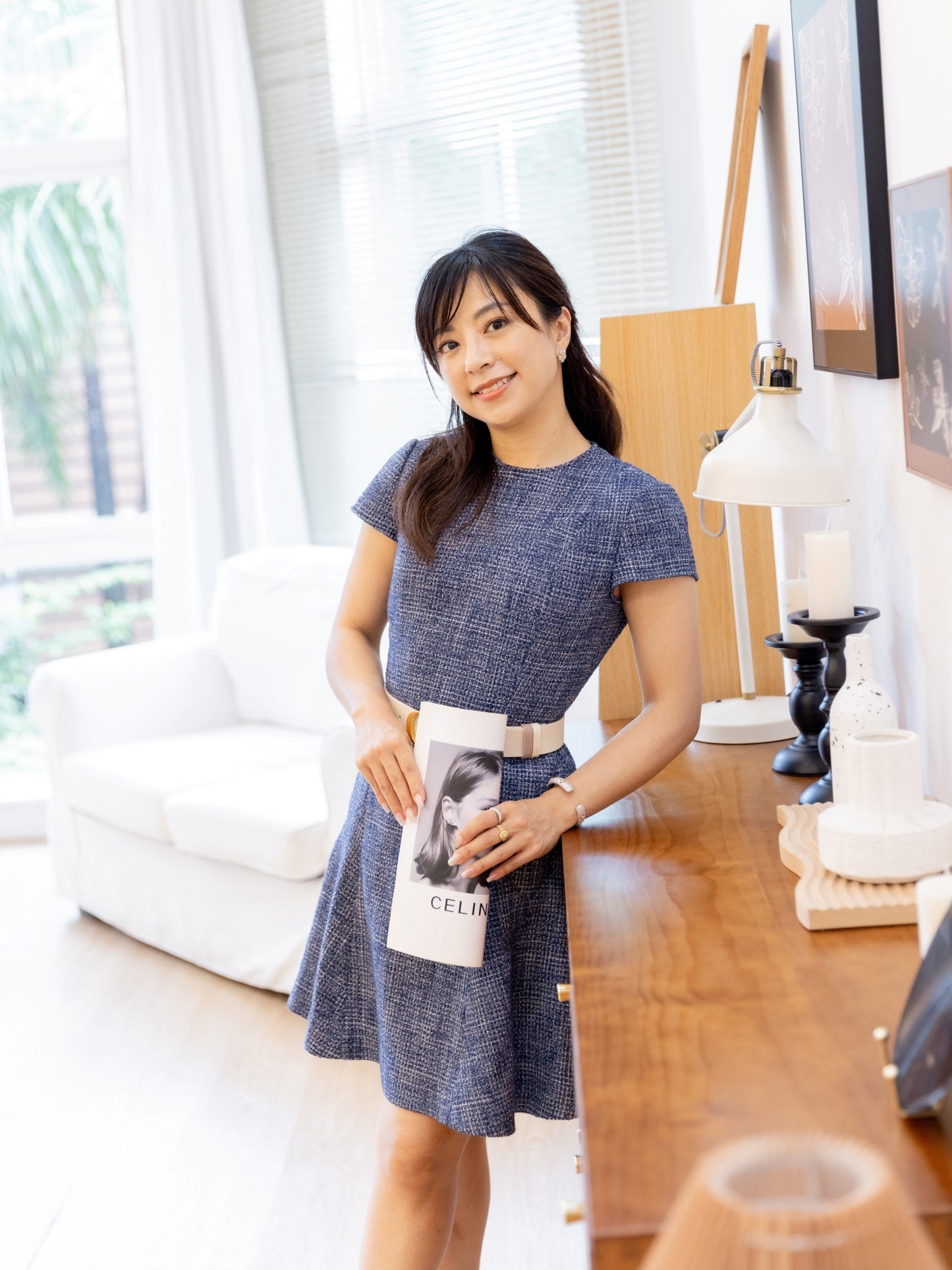 Blue Fit & Flare Dress