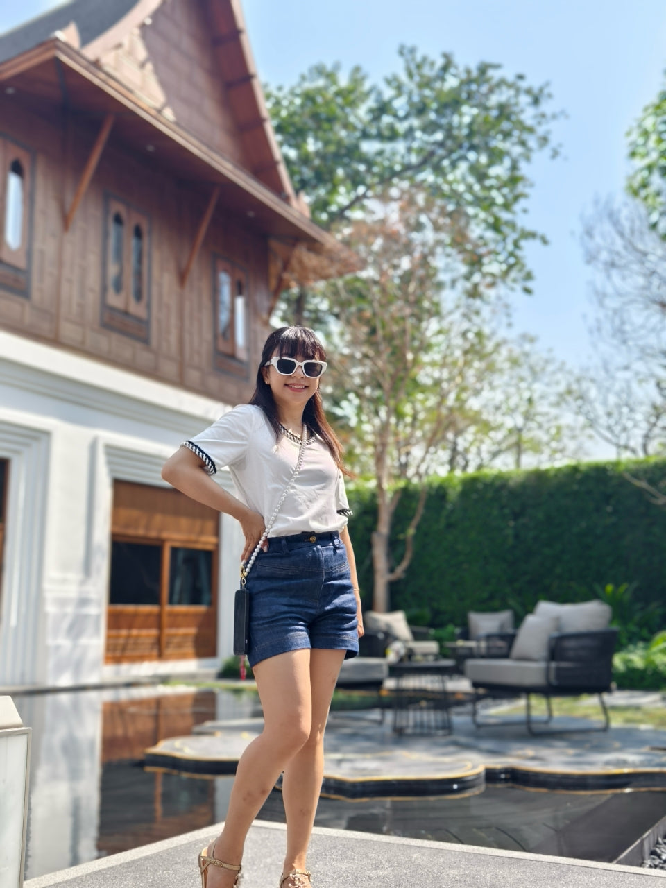 Trimmed White Tee