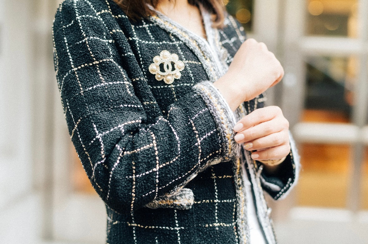 Checked Trimmed Jacket
