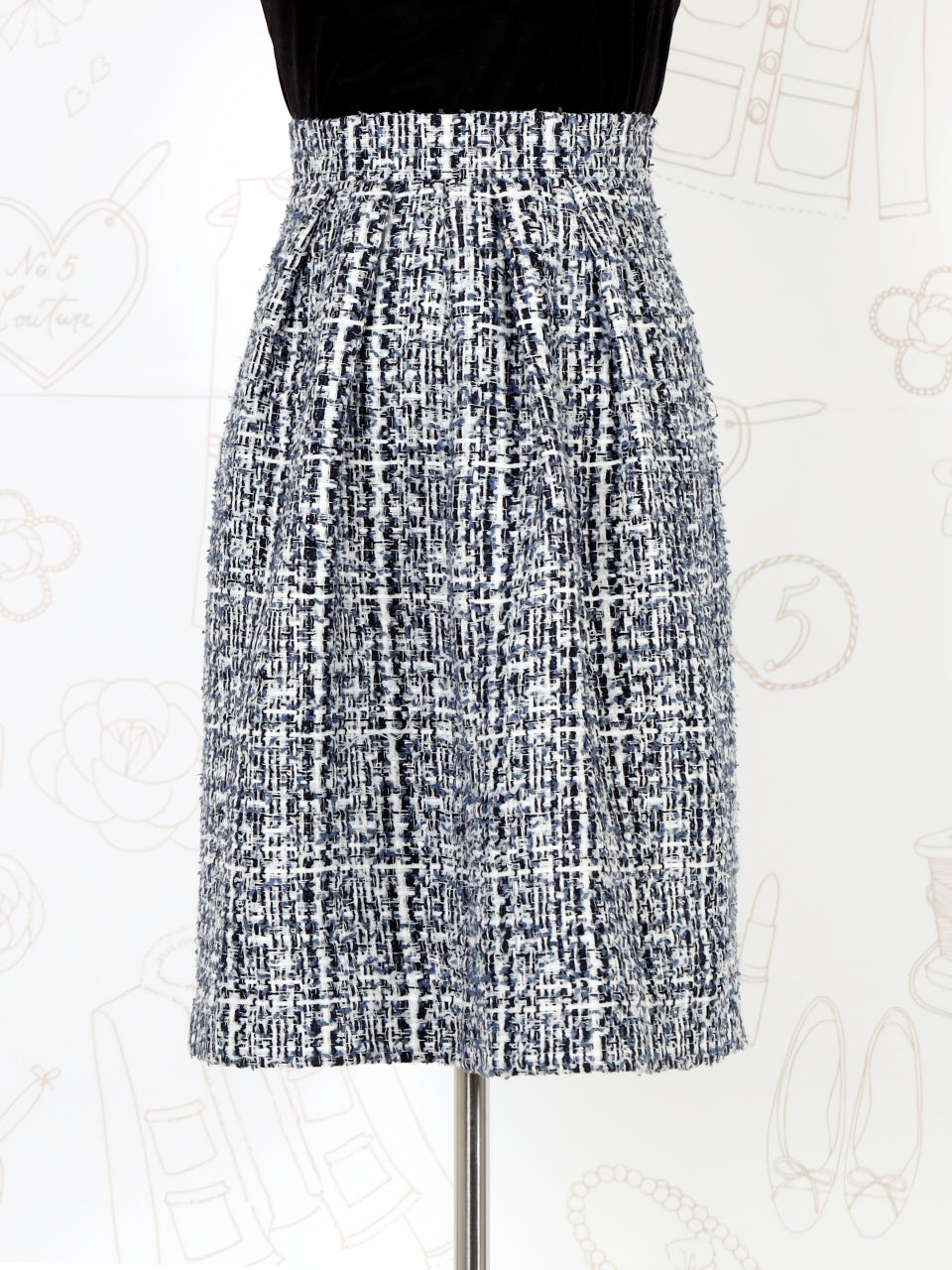Gris Blue Flare Skirt