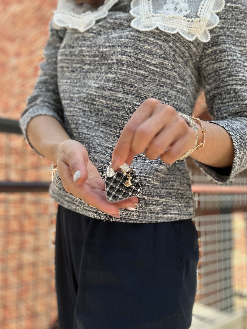 Quilted Handbag Brooch