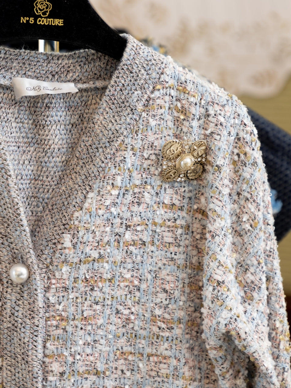 Tweed Knit Cape-Digan