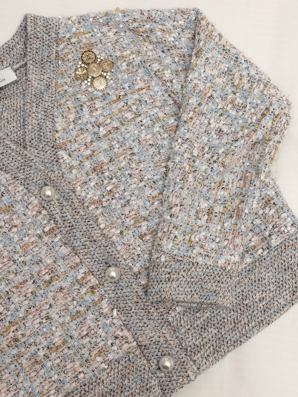Tweed Knit Cape-Digan