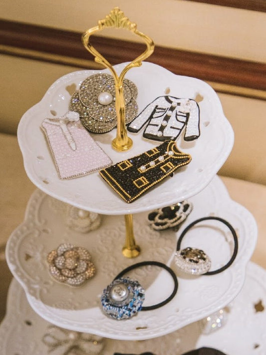 Swarovski Brooch-Tweed Jacket/ Dress