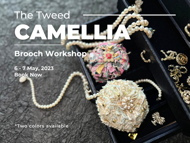 Tweed Camellia Brooch Workshop Level 1