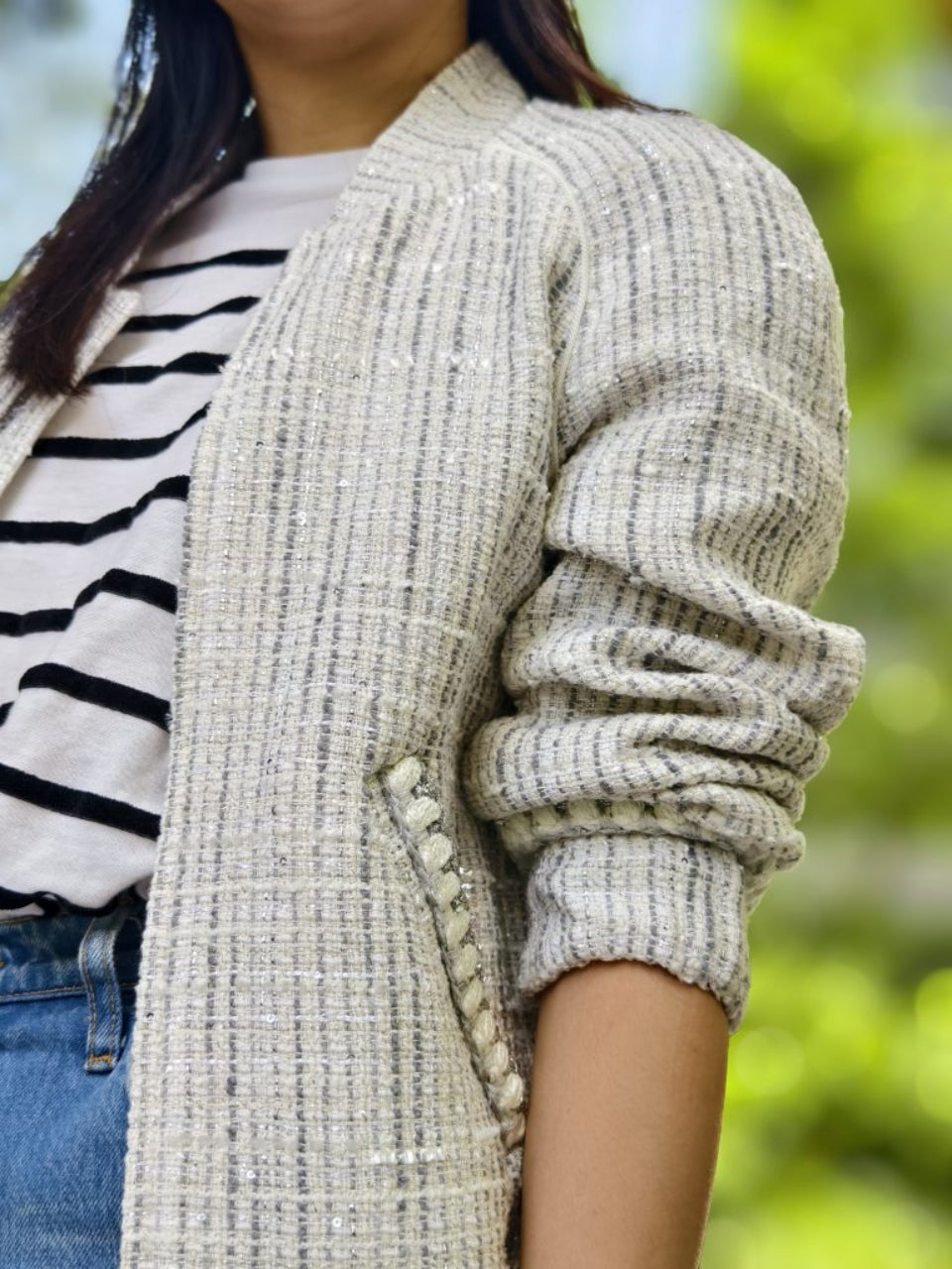 Trimmed Bomber Jacket