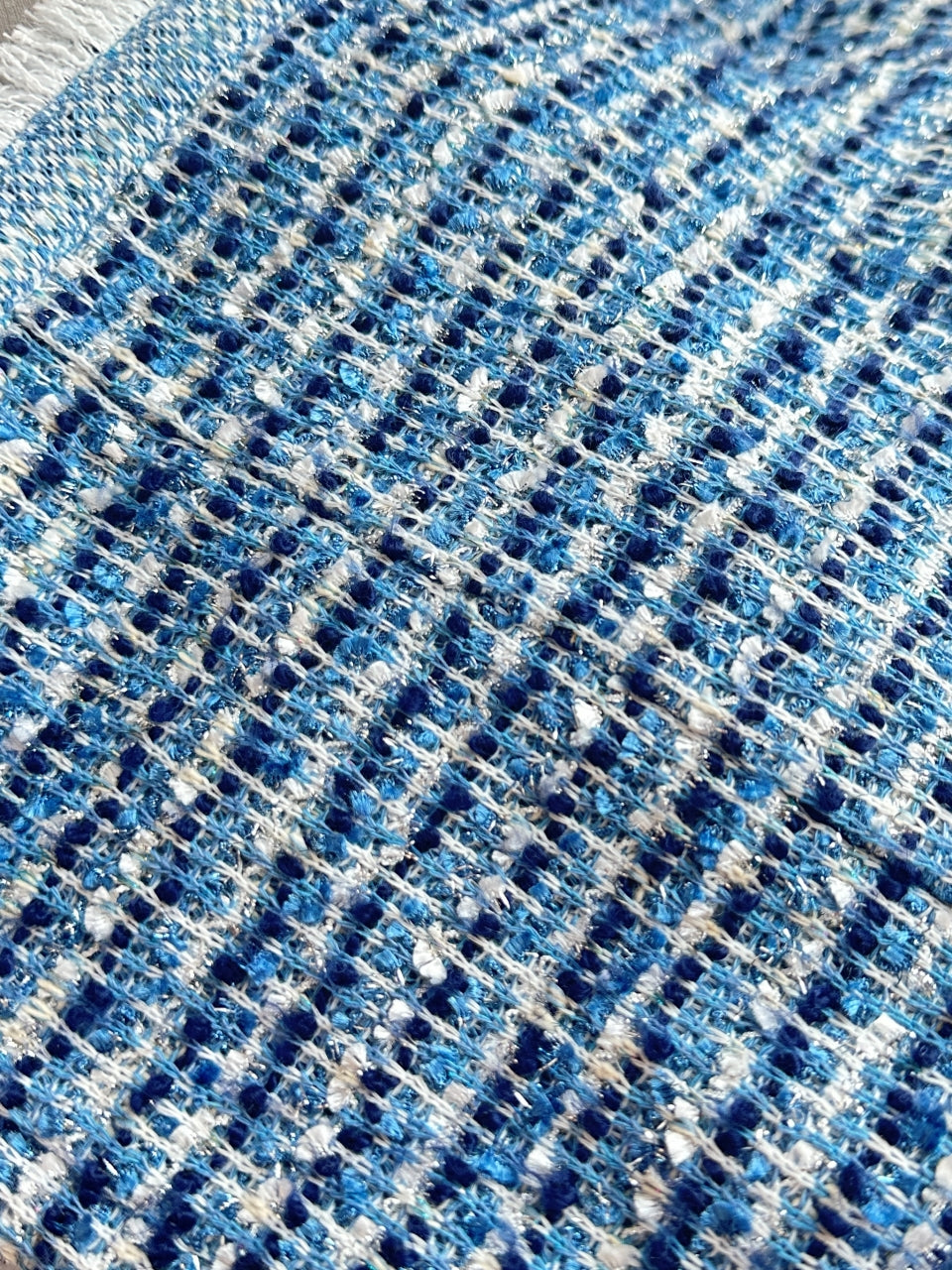 Sapphire Blue Knit Tweed